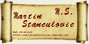 Martin Stančulović vizit kartica